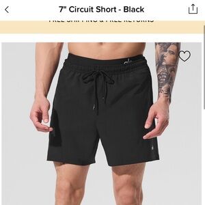 Alo Men’s Black 7” Circuit Shorts